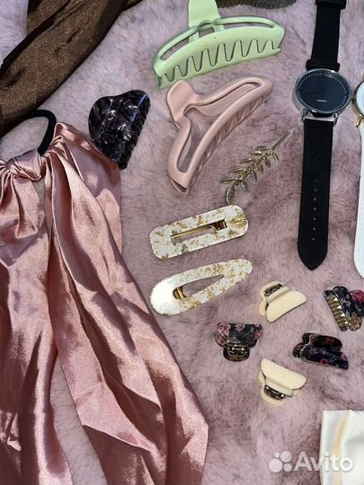 Аксессуары для волос, наручные часы, крабики