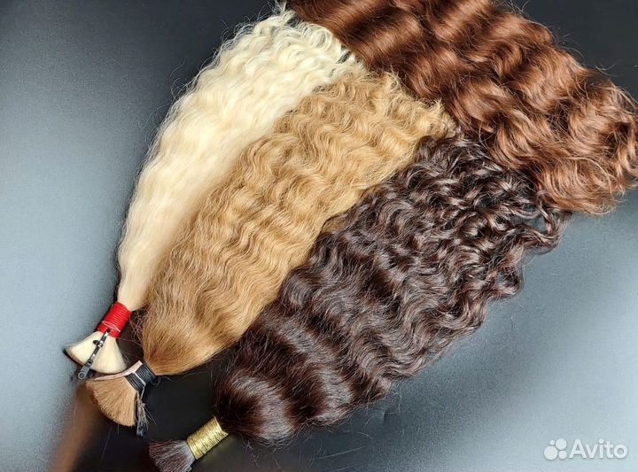 Волосы для наращивания Exclusive +, кудри, опт