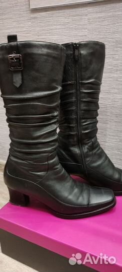 Сапоги зимние женские кожаные 39