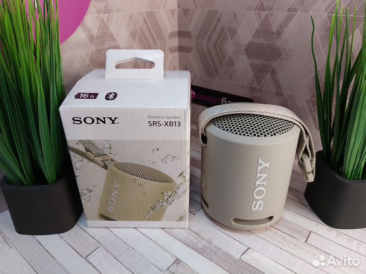 Колонка Sony SRS-XB13 цвета: серый, синий и чёрный