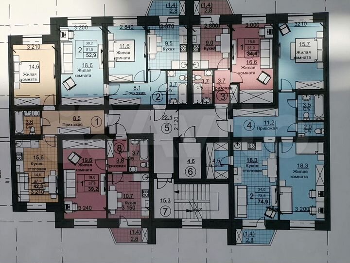 2-к. квартира, 52,5 м², 2/3 эт.