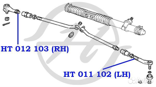 Наконечник рулевой тяги, правый