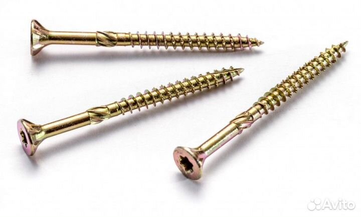 Саморез по дереву Проф желтые