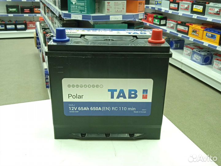 Доставка Акб 65ач TAB Asia (Kia,Hyundai,Toyota,Mit