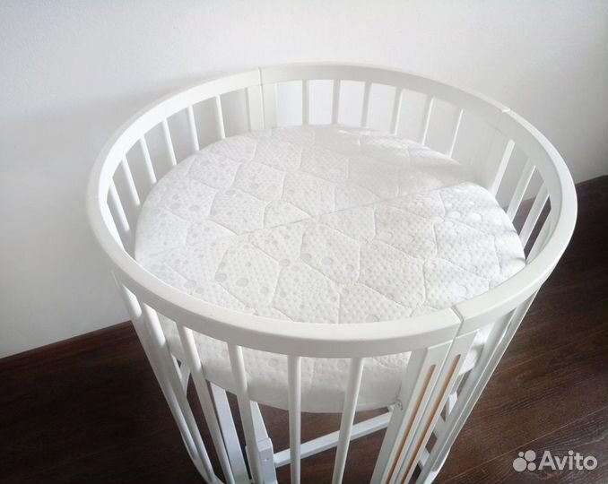 Матрас в круглую кроватку