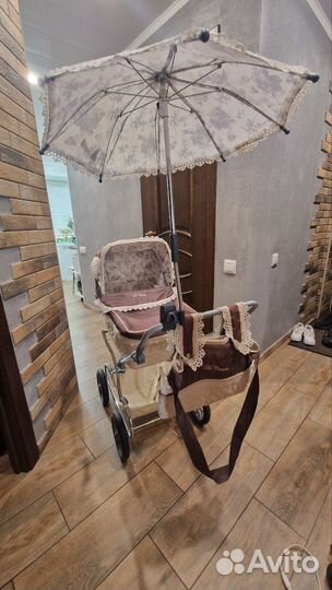 Коляска для кукол Реборн с сумкой и зонтом, 90 см