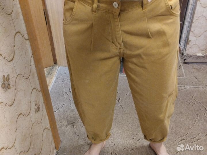 Брюки капри джинсовые