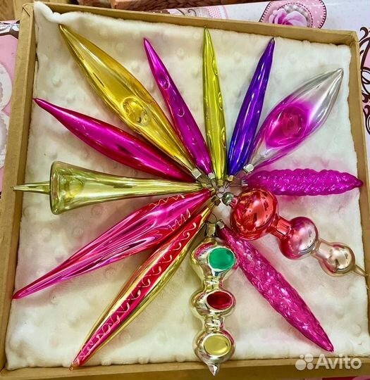 Елочные игрушки СССР и гдр сгсульки, льдинки