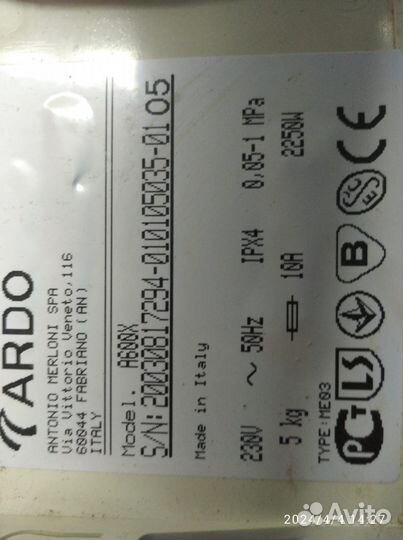 Запчасти на стиральную машинку ardo A600X