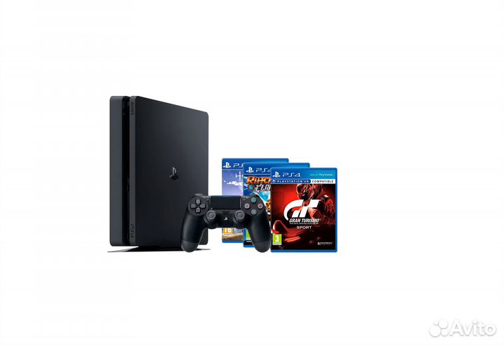 PS4 Slim 500Gb + 400 Игр Гарантия 12 Месяцев