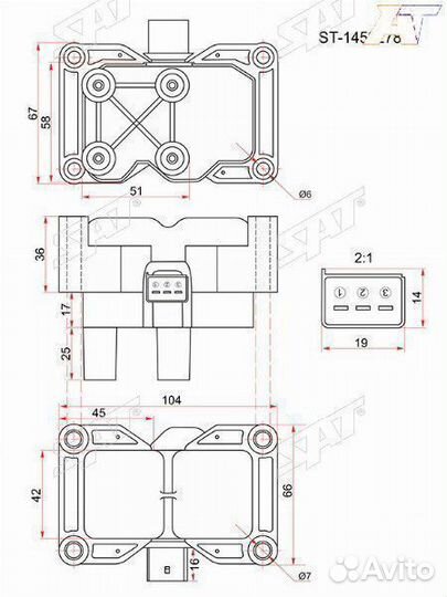Катушка зажигания ford focus II 1,4/1,6 (модуль)