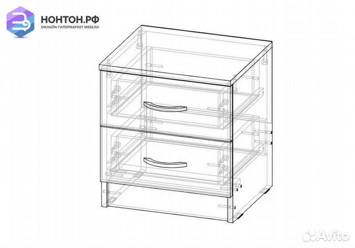 Тумба прикроватная Рио-2 белый