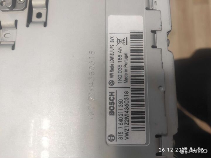 Штатная магнитола от Volkswagen jetta