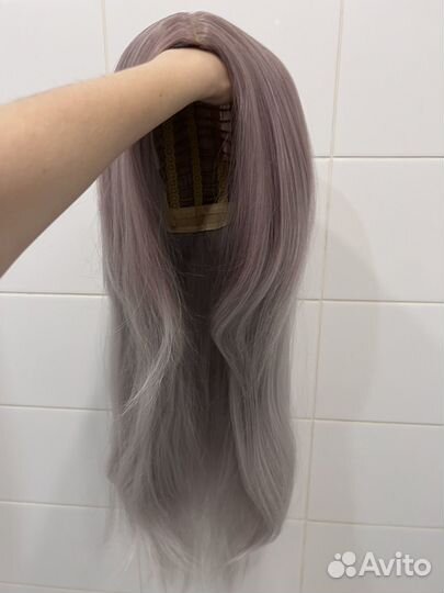 Парик градиент серо-фиолетовый косплей
