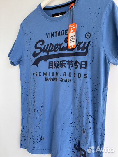 Футболка голубая Superdry