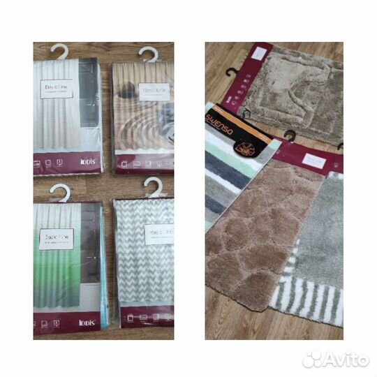 Коврики и шторы для ванной Новые