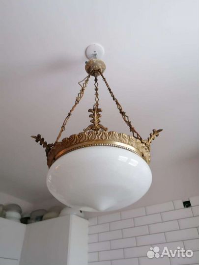 Старинная люстра сталинский ампир на цепях