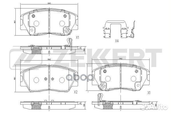 Колодки торм. диск. передн. Kia Soul III 19- bs
