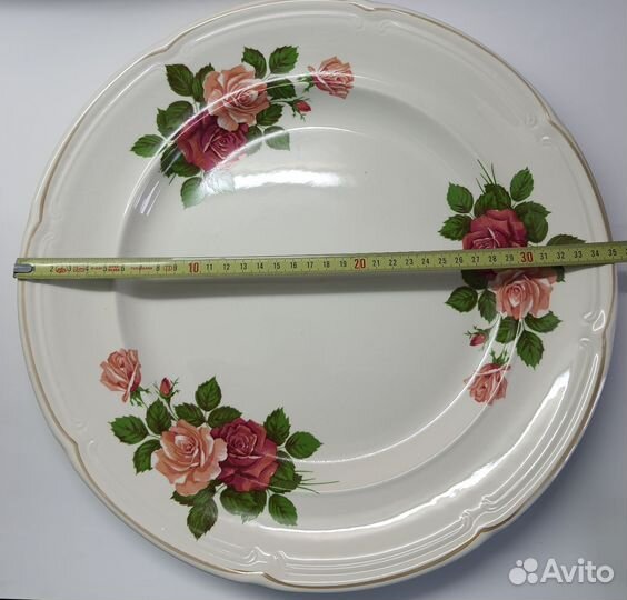 Блюдо зик Конаково Розы СССР