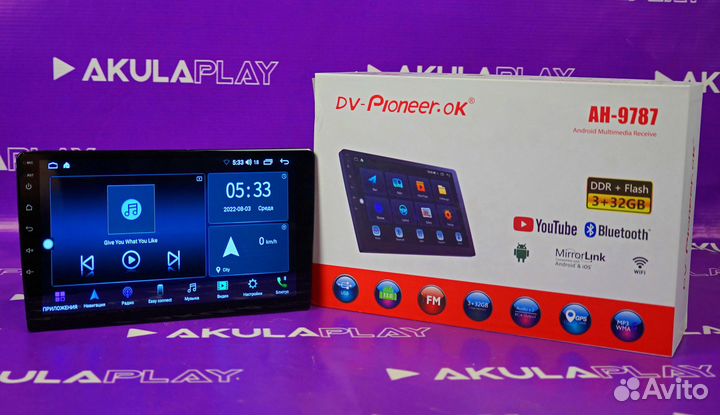 Магнитола Pioneer 3/32 на любое авто