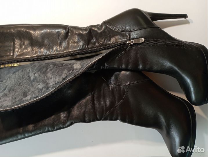 Сапоги зимние женские кожаные 39