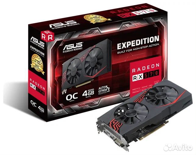 Видеокарта asus Radeon RX 570 (EX-RX570-4G)