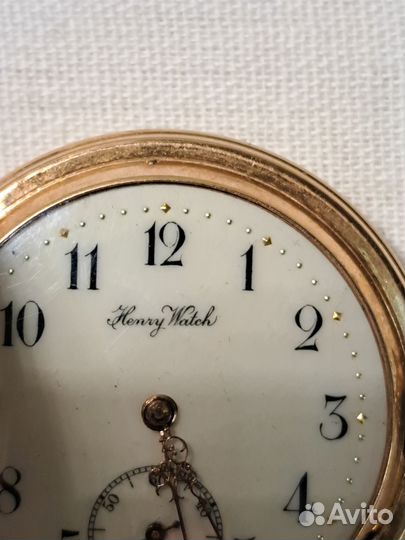 Часы карманные трёхкрышечные Henry Watch, золото