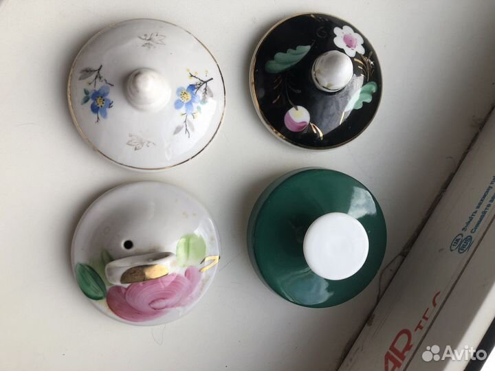 Крышки фарфоровые от сахарниц и чайников