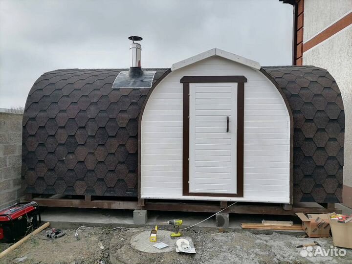 Баня бочка Квадро Премиум