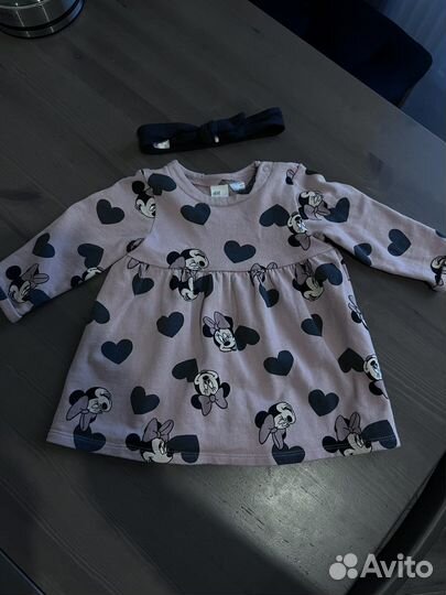 Платье на девочку H&M 6-9 мес