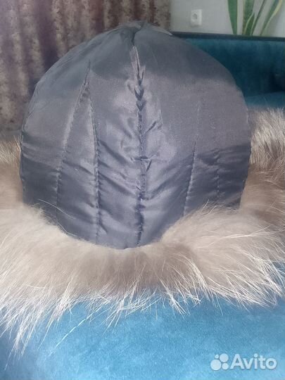 Шапка-ушанка из натуральной кожи и меха