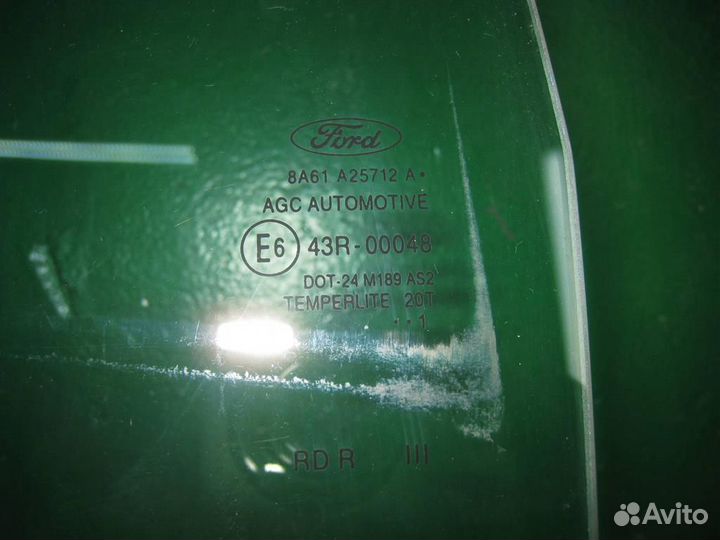 Стекло заднее правое Ford Fiesta (CB1) 2011