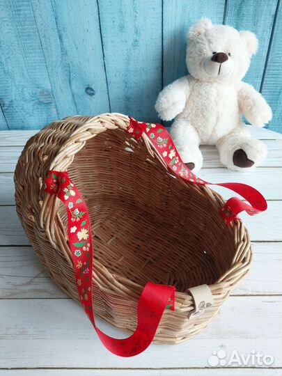 Плетеная люлька-кроватка для игрушек на заказ