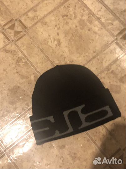 Шапка кaпель черная с подворотом