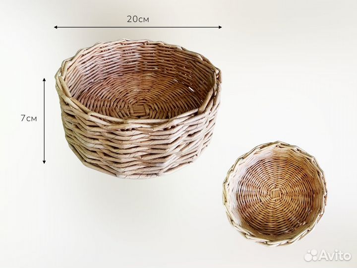 Корзинка из бумажной лозы