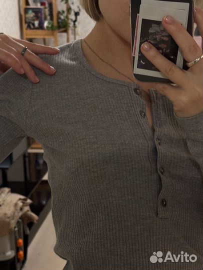 Лонгслив серый s