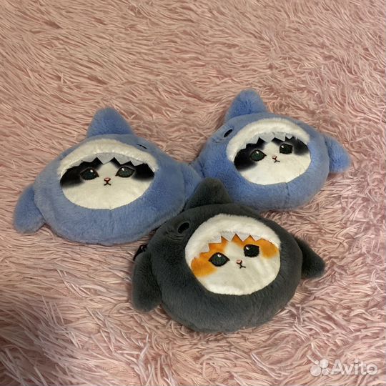 Брелки кошельки котики акулы mofusand