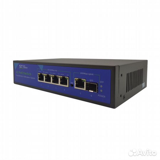 Коммутатор 4 PoE порта ST-S42POE(4G/1G/1S/65W/А)