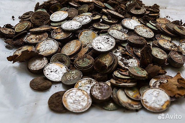 Клад.Серебро, медь, золото