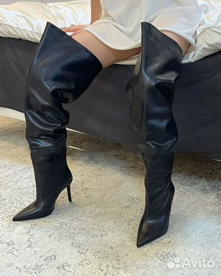 Ботильоны balenciaga type leather boots