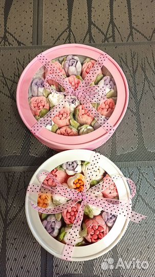 Съедобный букет из зефирных цветов