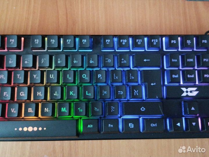 Игровая клавиатура мембраная с подсветкой