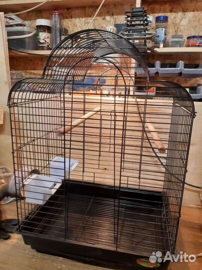 Клетка для попугая черная новая