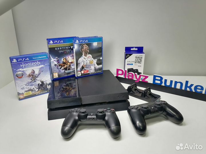 Sony PS4+2джоя, игры