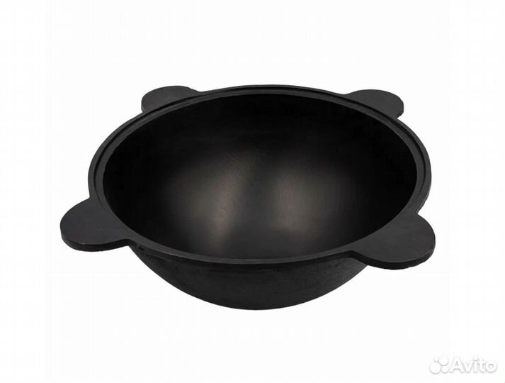 Казан чугунный 8 литров, круглое дно, Наманган