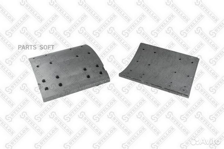 Stellox 8501029SX накладки торм.с заклепками 1-рем. 19557 (419x203) (93275 5x15 128)\Fruehauf.SMB.Tr