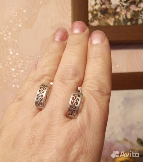 Серебряные серьги СССР