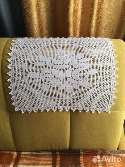 Салфетка, кружево, ручная работа