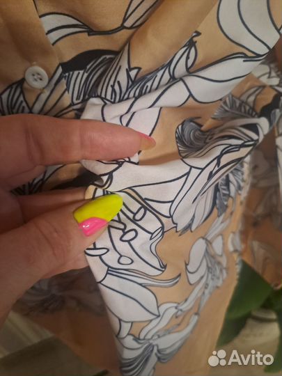 Блузка рубашка удлинённая 50р