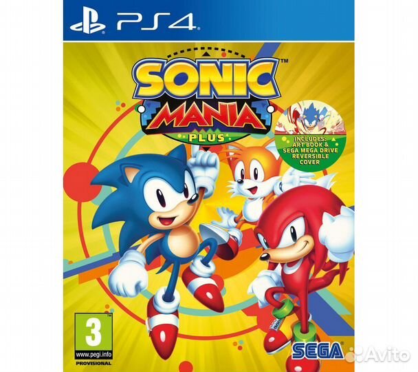 PS4 диск Sonic Mania Plus + Артбук,новый,запечатан